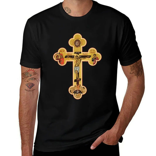 T-shirt avec Icône de Croix Orthodoxe pour Hommes - Amen & Co