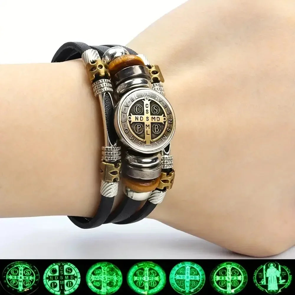 Bracelet Médaillon Saint Benoît – Bijou Religieux - Amen & Co